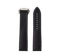 Cinturino in gomma siliconica liquida da 20 a 22 mm, cinturino for orologio subacqueo sportivo, fibbia pieghevole, impermeabile(Black,20MM_BLACK BUCKLE)