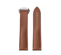 Cinturino in gomma siliconica liquida da 20 a 22 mm, cinturino for orologio subacqueo sportivo, fibbia pieghevole, impermeabile(Brown,20MM_BLACK BUCKLE)