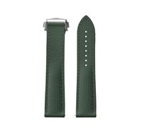 Cinturino in gomma siliconica liquida da 20 a 22 mm, cinturino for orologio subacqueo sportivo, fibbia pieghevole, impermeabile(Green,20MM_NO BUCKLE)