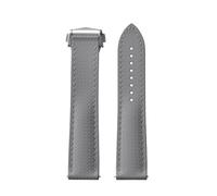 Cinturino in gomma siliconica liquida da 20 a 22 mm, cinturino for orologio subacqueo sportivo, fibbia pieghevole, impermeabile(Gray,20MM_SILVER BUCKLE)