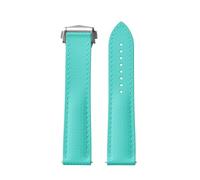 Cinturino in gomma siliconica liquida da 20 a 22 mm, cinturino for orologio subacqueo sportivo, fibbia pieghevole, impermeabile(Cyan,22MM_GOLD BUCKLE)