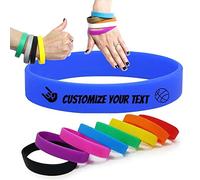 Cinturino In Gomma Temeite, Materiale Ecologico Al 100% In Silicone, Design Alla Moda E, Adatto A Tutte Le Età, Braccialetto In Silicone Arcobaleno, Cinturino Personalizzato(Color:Blu)