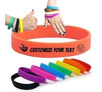 Cinturino In Gomma Temeite, Materiale Ecologico Al 100% In Silicone, Design Alla Moda E, Adatto A Tutte Le Età, Braccialetto In Silicone Arcobaleno, Cinturino Personalizzato(Color:Arancia)