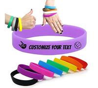 Cinturino In Gomma Temeite, Materiale Ecologico Al 100% In Silicone, Design Alla Moda E, Adatto A Tutte Le Età, Braccialetto In Silicone Arcobaleno, Cinturino Personalizzato(Color:Viola)
