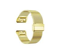 Cinturino in maglia milanese da 26 22 20 mm for Garmin Fenix 7x 6 Pro 5S Plus 3 HR for Approach S60 S62(Gold,20mm)