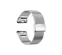 Cinturino in maglia milanese da 26 22 20 mm for Garmin Fenix 7x 6 Pro 5S Plus 3 HR for Approach S60 S62(Silver,20mm)