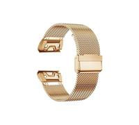 Cinturino in maglia milanese da 26 22 20 mm for Garmin Fenix 7x 6 Pro 5S Plus 3 HR for Approach S60 S62(RoseGold,20mm)