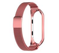 Cinturino in metallo rosa freddo per Xiaomi Mi Band 5/6/7 /Amazfit Band 5