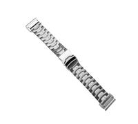 Cinturino in metallo titanio da 26 mm for Garmin Fenix 8/5X/5XPlus/6X/6XPro/7x/7XPro Orologio con cinturino in metallo QuickFit 3HR Tactix Epix Gen2 Band(Silver,For Fenix 6X)