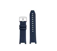 Cinturino in morbida gomma siliconica compatibile con Tissot T-Race T141.417A Moto GP Series da uomo Sport Nero Rosso Blu Bracciale cinturino(Blue silver)