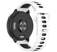 Cinturino in morbido silicone compatibile con Garmin Venu 3/2,22 mm, traspirante, sportivo, elastico, adatto per Garmin Forerunner 265/265 music/255/255 musica, donne e uomini (bianco e nero)