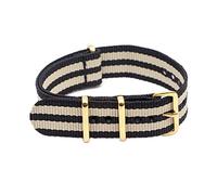 Cinturino in nylon 18mm/20mm/22mm/24mm Sport cinturino fibbia in oro a strisce sostituzione Banda, 22mm