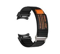 Cinturino in nylon a montaggio rapido for Samsung Galaxy Watch 4/5/6/7 44 mm 40 mm 6Classic 43 mm 47 mm 5Pro 45 mm senza spazi vuoti(Black,For Galaxy 4classic 42mm)