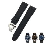 Cinturino in nylon blu da 20 mm 21 mm adatto per IWC Portofino Big Pilot IW3293 Mark 18 Tissot TAG Heuer seiko in pelle nylon cinturino, 21mm