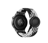 Cinturino in nylon da 18/20/22mm for Samsung Watch 7, 6, 5 e 4. Cinturino sostitutivo for Huawei Watch GT4, 5, 41, 46 e GT5 Pro, 42mm.(Z black white,18mm)