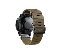 Cinturino in nylon Easy Fit 22/26mm adatto for Garmin Fenix5X/5XPlus/6X/6XPro/7X/3HR cinturino a sgancio rapido adatto for Fenix5 6 7 Instinct Belt(Brown,Descent Mk1 Mk2)