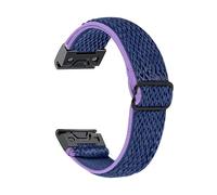 Cinturino in nylon elastico da 20 mm for Garmin Fenix 7S 6S Pro 5S Plus Cinturino sportivo in tessuto for Garmin Fenix 8 43mm cinturino(Blue-Purple,20mm Fenix 5S Plus)