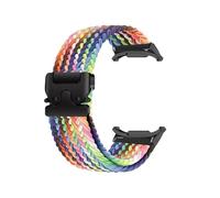 Cinturino in nylon for Samsung Galaxy Watch 7 Ultra 47 mm, cinturino sostitutivo for GALAXY ULTRA, braccialetto sportivo intrecciato. accessori(NewRainbow black)