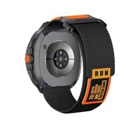 Cinturino in nylon for Samsung Galaxy Watch 8 Classic 46mm, cinturino sportivo con di ricambio for Watch8 40mm e 44mm.(Black orange,For Watch 8 44mm)