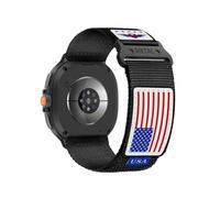Cinturino in nylon for Samsung Galaxy Watch 8 Classic 46mm, cinturino sportivo Loop for Galaxy Watch 8 40-44mm, bracciale traspirante sostitutivo(Black Red Blue,FOR WATCH 8 40MM_L)