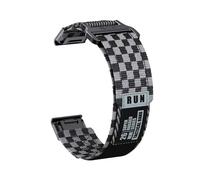 Cinturino in nylon intrecciato QuickFi da 22/26 mm for Garmin Fenix 8 7 7X 6 6X Pro 5 5X Plus MARQ Series Bracciale di ricambio(Black Grey,26mm(Fenix 8 51mm))