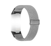 CINTURINO INF in nylon traspirante, compatibile con Fitbit Charge 5/6 grigio chiaro, nylon intrecciato
