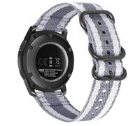 CINTURINO INF Cinturino in nylon per Samsung Galaxy Watch 4 e Huawei GT 4 Twill grigio,