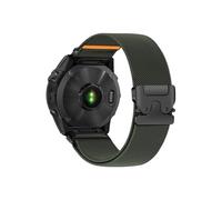 Cinturino in nylon Quick Fit da 22 mm for Garmin Fenix 8 7 Pro 7S 6X 6 5X 5Plus Venu 3 Tactix 7 Parachute(Army green,QuickFit 22mm)