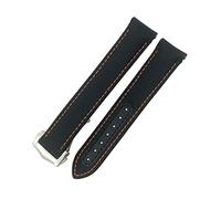 Cinturino in nylon rivestito con estremità ricurva da 20 mm 21 mm 19 mm adatto per Omega AT150 GMT GoodPlanet cinturino blu cinturino sportivo (colore: nero, arancione, dimensioni: 19 mm)