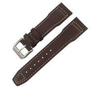 Cinturino in pelle 20 mm 21 mm 22 mm per IWC IW3777 IW3270 Mark 18 Big Pilot Watch Strap Brown Soft Cowhide Braccialetti (colore: nero bianco oro, dimensioni: 21 mm), 21mm