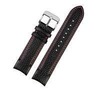 Cinturino in pelle bovina da 22 mm, compatibile con EDIFICE Casio EQB-800BL 500 501 900, cinturino in silicone per orologio da polso da uomo, nero