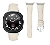 Cinturino in pelle compatibile per Samsung Galaxy Watch Ultra 47 mm Uomo/Donna Braccialetti Compatibile per Samsung Galaxy Watch Ultra (2025/2024) Cinturino, Mittelgroße, Acciaio inossidabile, Nessuna