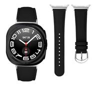 Cinturino in pelle compatibile per Samsung Galaxy Watch Ultra 47 mm Uomo/Donna Braccialetti Compatibile per Samsung Galaxy Watch Ultra (2025/2024) Cinturino, Mittelgroße, Acciaio inossidabile, Nessuna