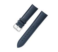 Cinturino in pelle da 12mm - 22mm Cinturini da polso con motivo litchi Cinturini di ricambio per orologi, Blu scuro, 19mm