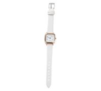 Cinturino in pelle da donna con cinturino satinato per orologio, bianco, One Size