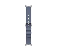 Cinturino in pelle lavorata per Google Pixel Watch - Compatibile solo con Pixel Watch 3 e 4 da 45 mm - Grigio argento, Small (Made by Google)