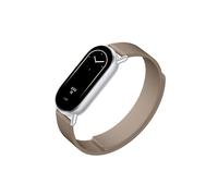 CINTURINO INF Band 8/9 - in pelle magnetico, compatibile con Xiaomi Mi Band 8 e 9, regolabile Braun, Pelle