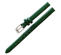 Cinturino In Pelle Pregiata Con Chiusura In Oro Rosa Da Donna, Green-silver., 8mm.