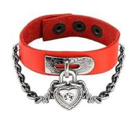 Cinturino IN Pelle Rosso Lucchetto Cuore