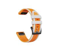 Cinturino in silicone 22mm 26mm adatto for Garmin Fenix 8 7 Pro/Quatix 6 6X 5X/Epix Pro Gen 2 47mm 51mm(Gray orange,Q ui ck f it 26mm)