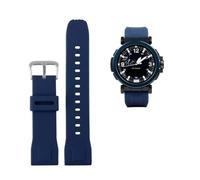 Cinturino in silicone a sgancio rapido adatto for Casio PROTREK series PRW-60/PRW-70YT/50/30 sport 23mm cinturino da polso impermeabile da uomo(Blue Silver Buckle)