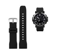 Cinturino in silicone a sgancio rapido adatto for Casio PROTREK series PRW-60/PRW-70YT/50/30 sport 23mm cinturino da polso impermeabile da uomo(Black Silver Buckle)