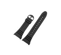 Cinturino in silicone adatto for Casio 3239 W-96H-1A 2A 9A Orologio elettronico Cinturino dedicato Bracciale sportivo in gomma impermeabile da uomo nero