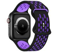 Cinturino in silicone Beline New Sport per Apple Watch, nero e viola.