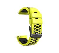 Cinturino In Silicone Bicolore Con Foro A Tre File Da 22mm Adatto For Huawei GT Runner 2/GT6/5/4 46mm(Lime-Black)