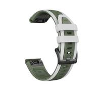 Cinturino in silicone bicolore QuickFit 22mm 26mm for Garmin Fenix 8 7 Pro/Quatix 6 6X 5X Epix Pro Gen 2 47mm 51mm cinturino cinturino(Gray green,26mm(7x/6x/5x))
