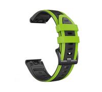 Cinturino in silicone bicolore QuickFit 22mm 26mm for Garmin Fenix 8 7 Pro/Quatix 6 6X 5X Epix Pro Gen 2 47mm 51mm cinturino cinturino(Green Black,Quick fit 22mm)