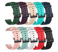 Cinturino in silicone compatibile con Amazfit Active 3/Active 2/Active/GTS 4/GTS 3/GTS 2 Mini/GTS 4 cinturino di ricambio per Amazfit GTR mini/Bip 3/Bip 3 Pro (10 colori)