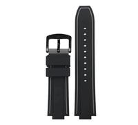Cinturino in silicone compatibile con GSTB200/B400/Steel Heart ECB-10 Series con interfaccia convessa, catena for orologio in gomma da 24,14/24,16 mm, adatta for l'uso quotidiano.(Grey back Black,24-1