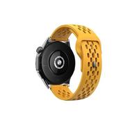 Cinturino in silicone con foro da 18 mm, 20 mm e 22 mm for Huawei GT5 4 3 GT2 pro braccialetto for Garmin Vivoactive4(4-Yellow,18mm)